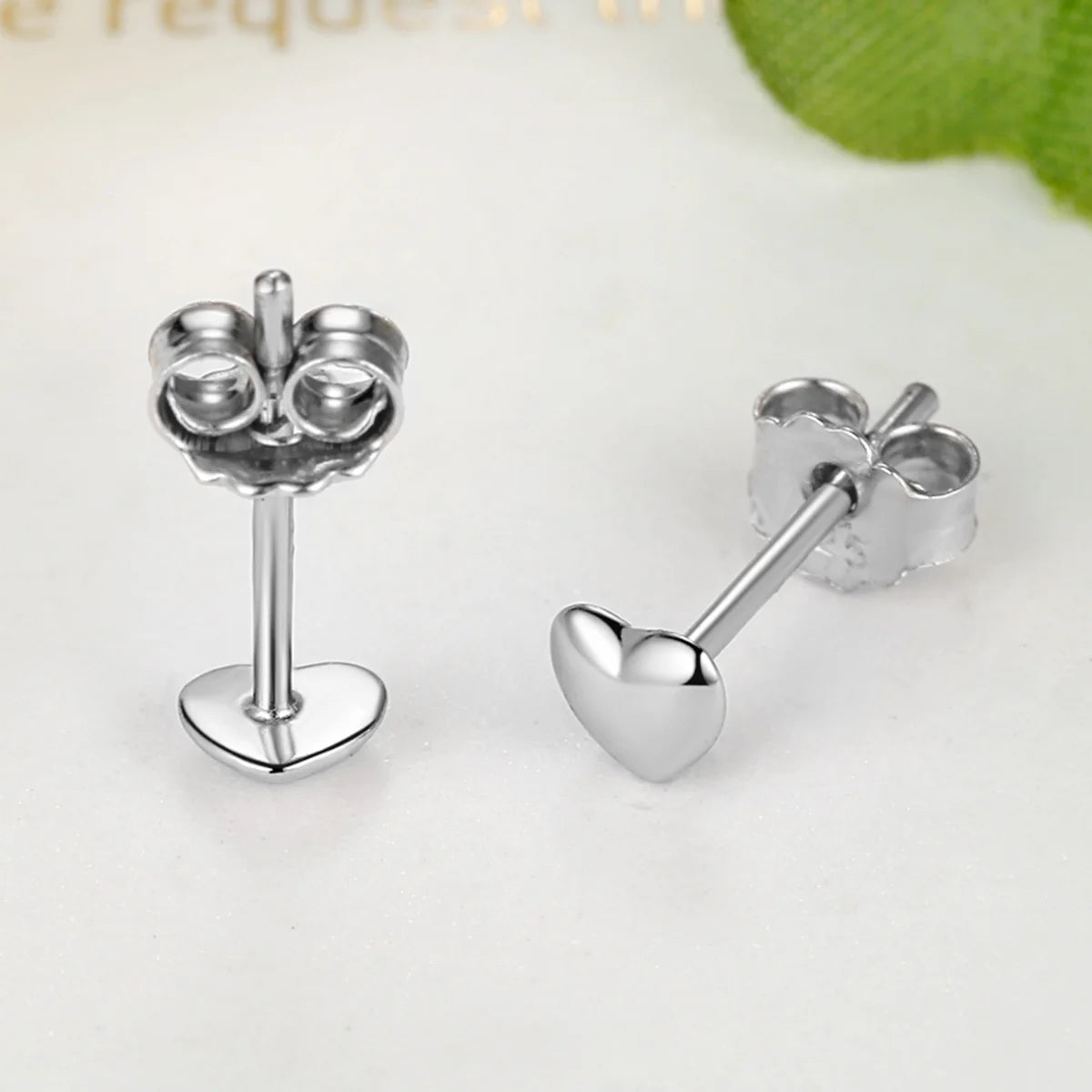 Sterling Silver Petite Plain Hearts Stud Earrings for Women Silver Small Earrings Fine Jewellery brincos