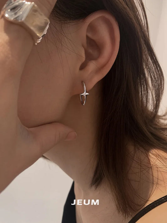 New Sterling Silver Earrings Small Star Earrings