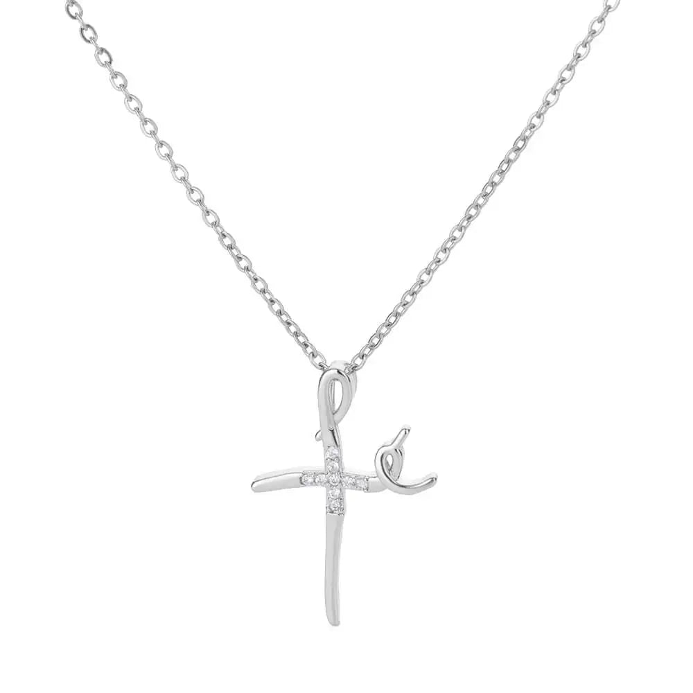 Cross Pendant Necklace for Women – Stainless Steel Collar Design